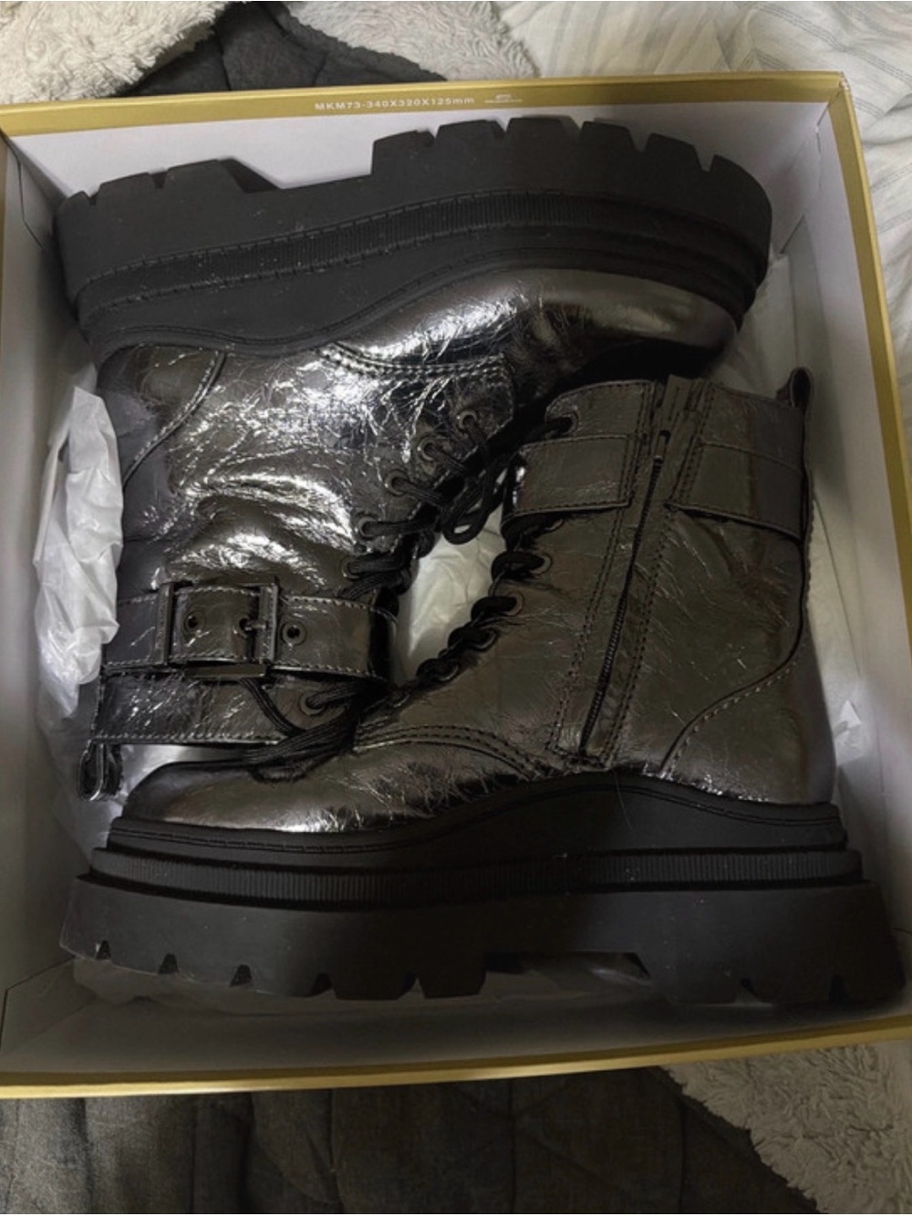 Michael Kors Colby Bootie in Gunmetal Metallic